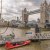 View of Tower Bridge and St.Katharine's Pier in London