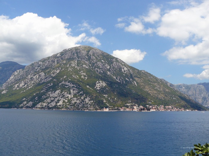 The blue waters of Kotor Bay