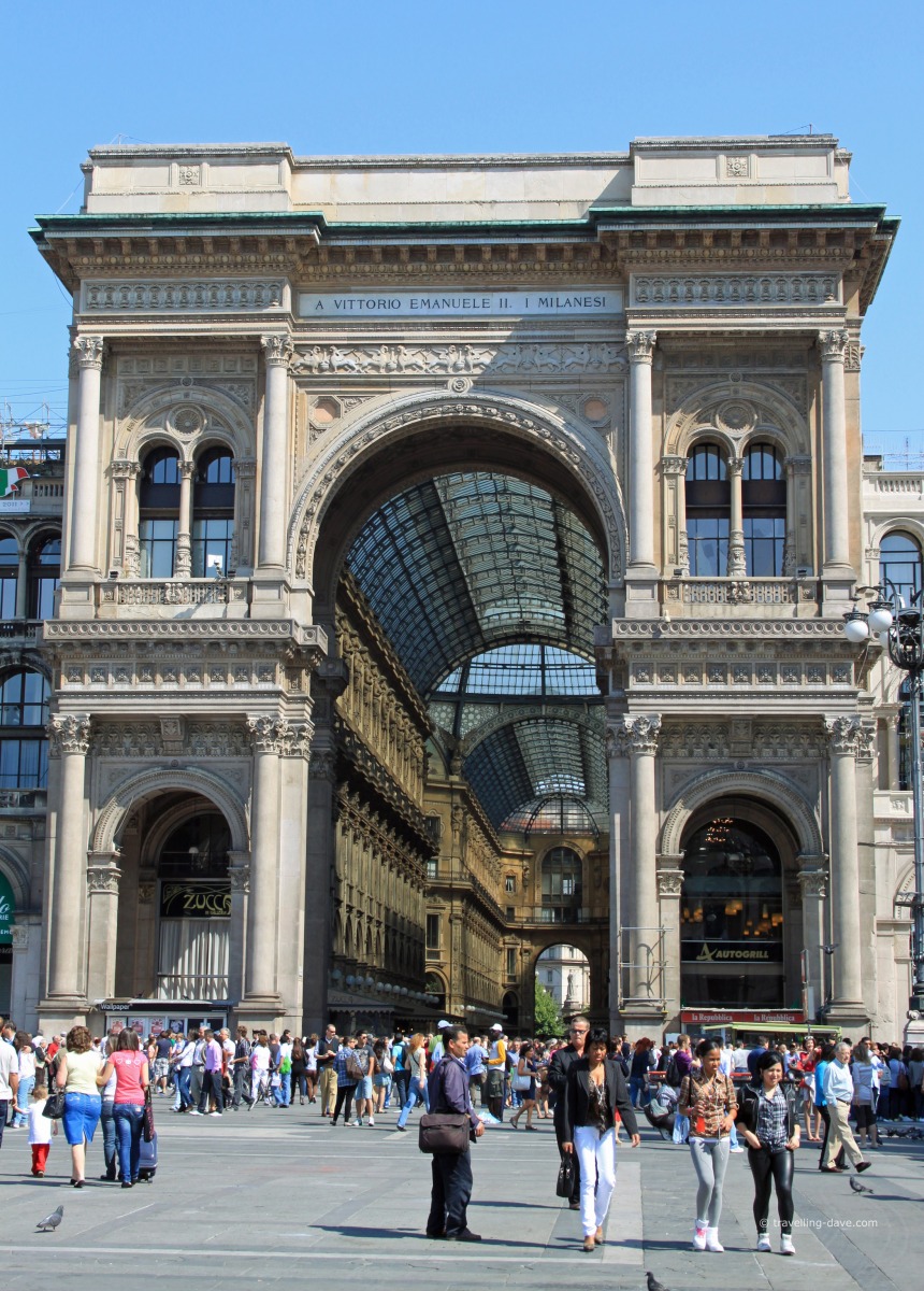 View of the Triumphal Arch in Milan