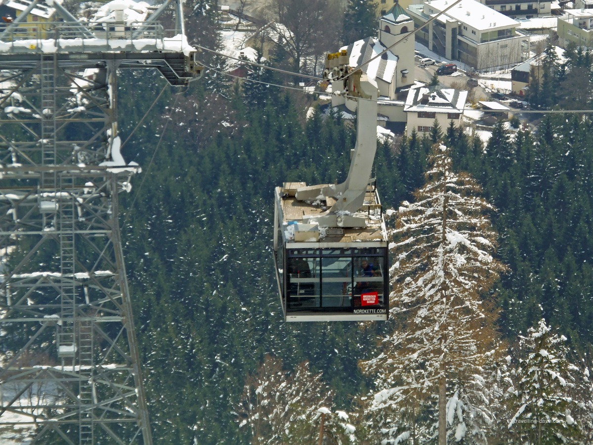View of the cable car at Innsbruck