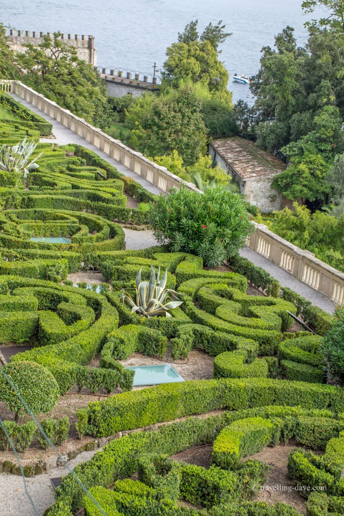 View of Isola del Garda Italian gardens