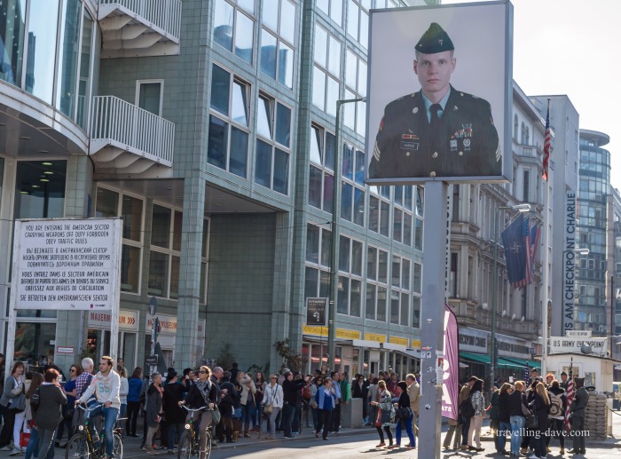 View of Berlin's Checkpoint Charlie