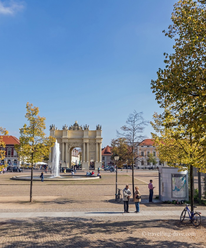Panoramic view of Potsdam's Luisenplatz