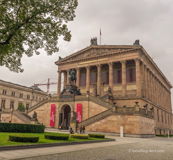 View of the Old National Gallery in Berlin