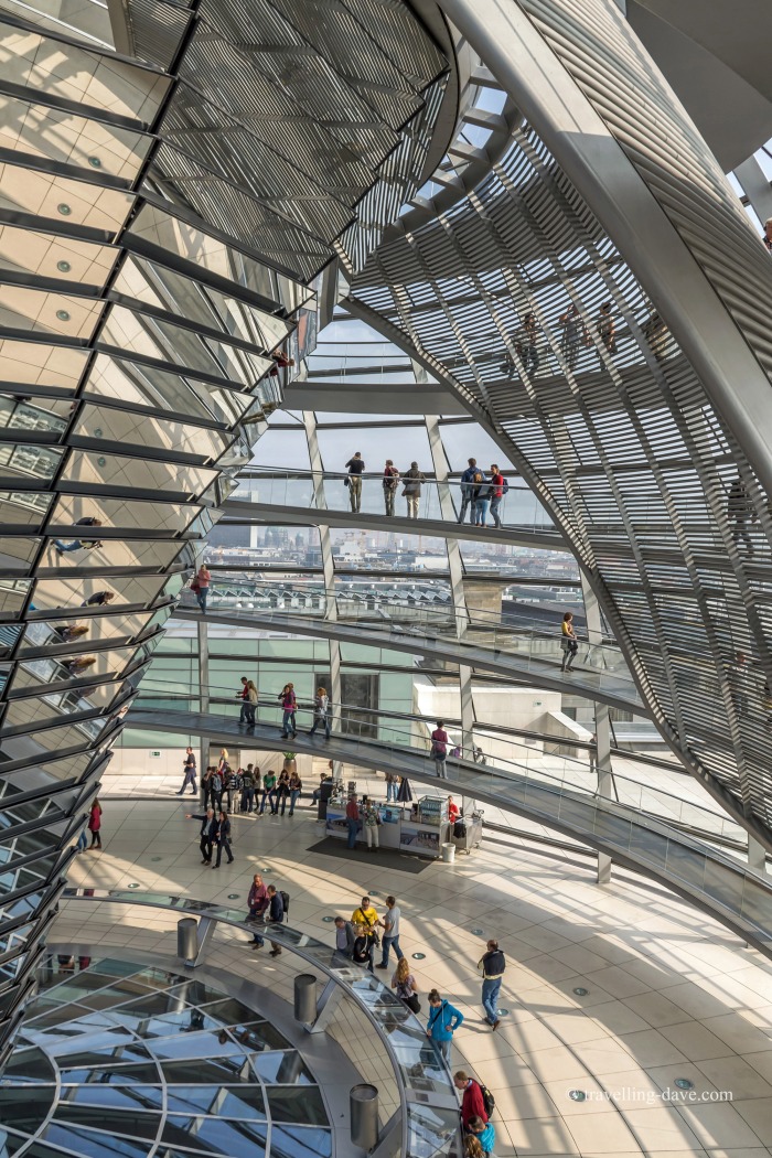 People inside the Reichstag glass dome