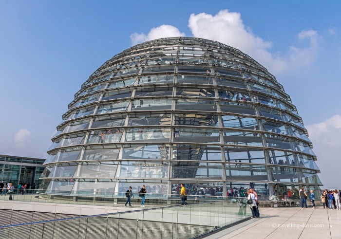 View of the Reichstag glass dome