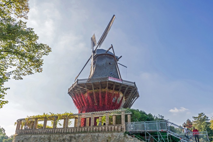 Looking up at the replica of the Historic Mill of Sanssouci