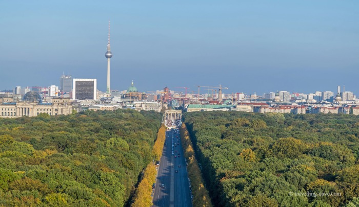 Berlin skyline seen from the top of the Victory Column
