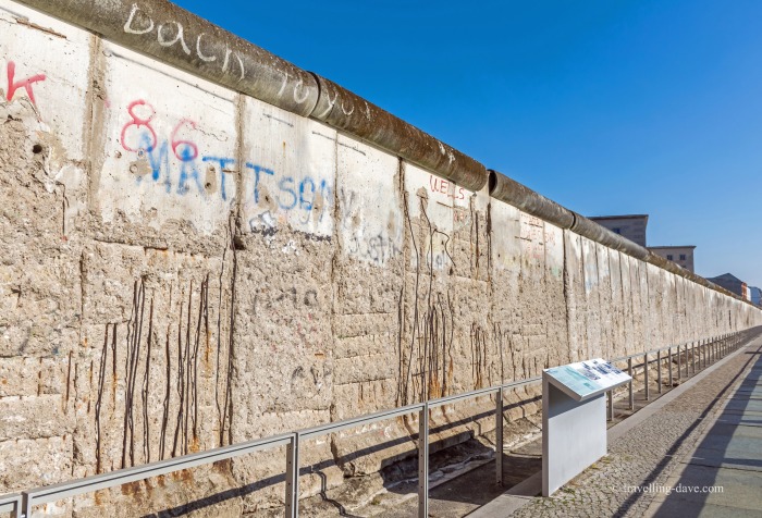View of a section of the Wall in Berlin