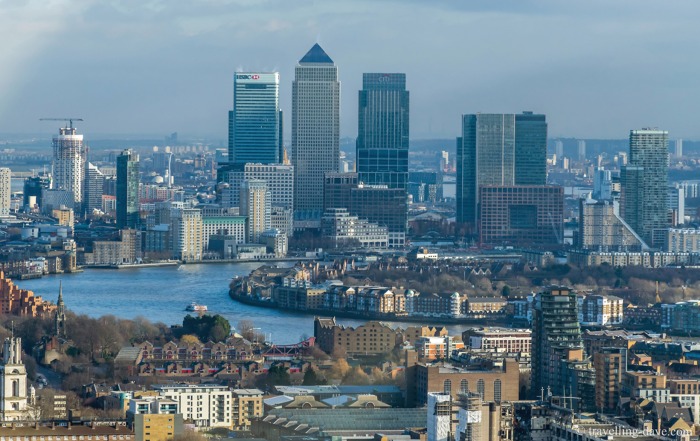 View of Canary Wharf from 20 Fenchurch Street