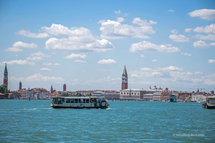 View of a vaporetto in Venice