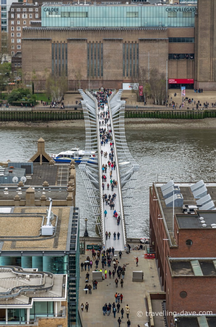View of London's Millennium Bridge