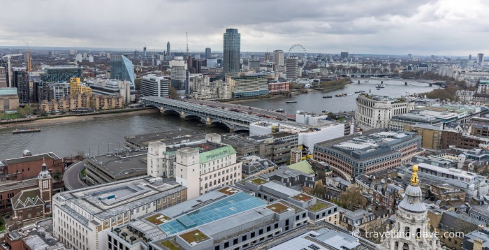 Panoramic view of London from St.Paul's Cathedral dome