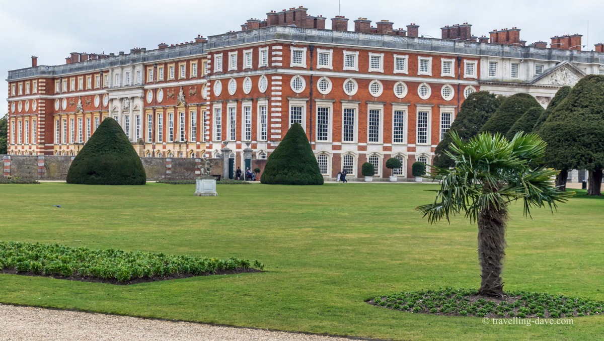View of Hampton Court from the gardens
