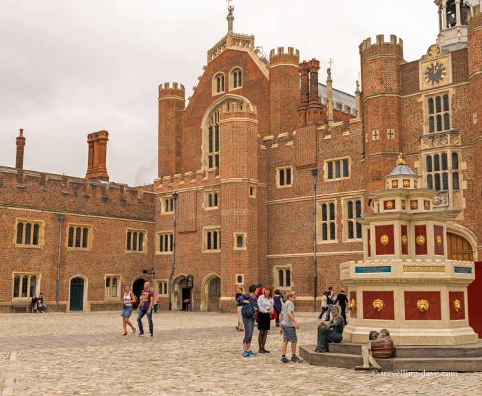 View of the Wine Fountain at Hampton Court