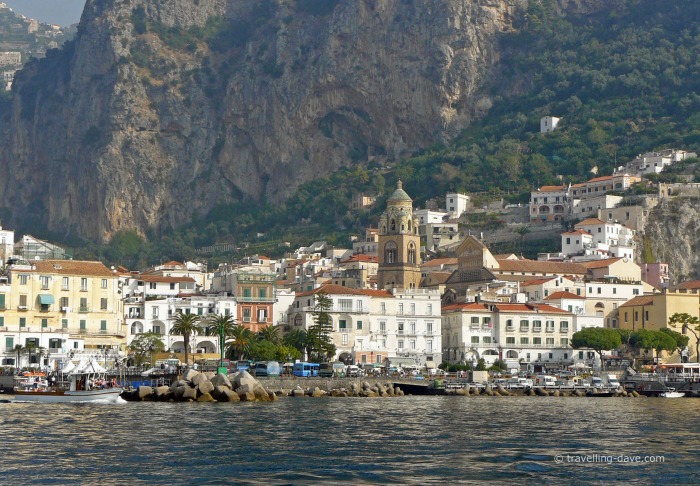Sea view of the village of Amalfi