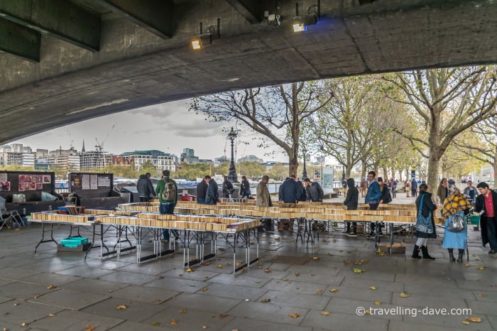 People at the Southbank Centre Book Market