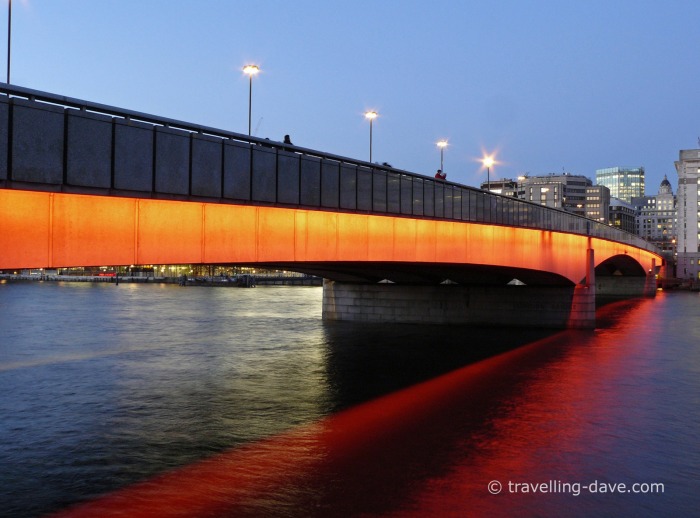 Evening view of London Bridge