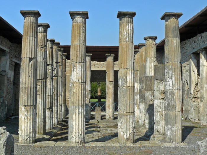 View of some of Pompeii's columns