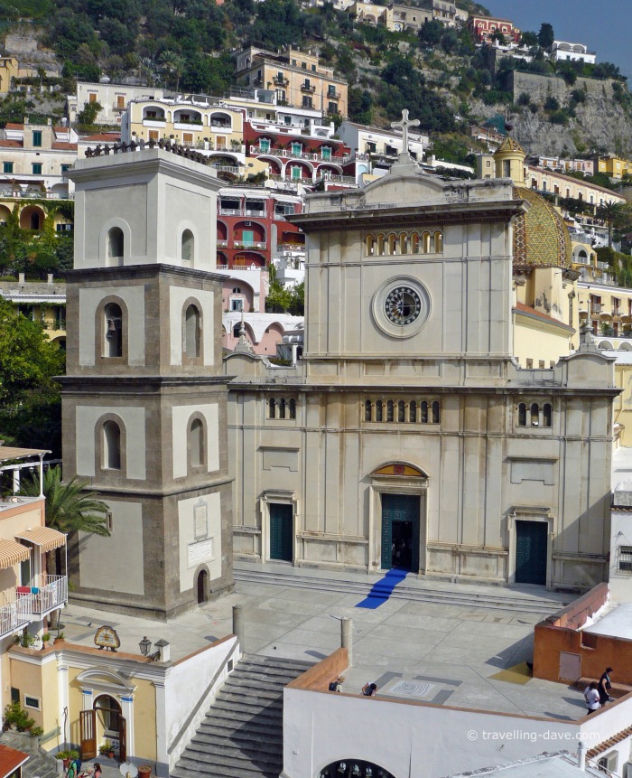 View of Positano cathedral