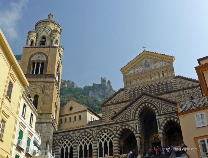 Looking up at Amalfi Cathedral