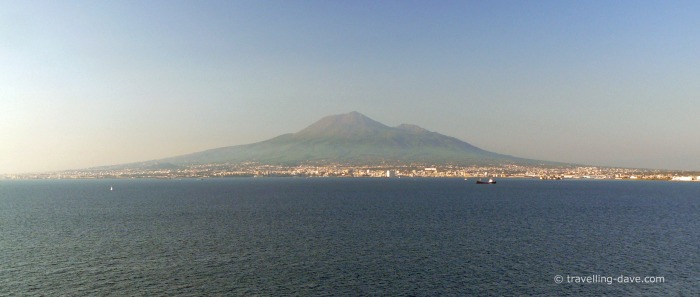 View across the sea of Mount Vesuvius