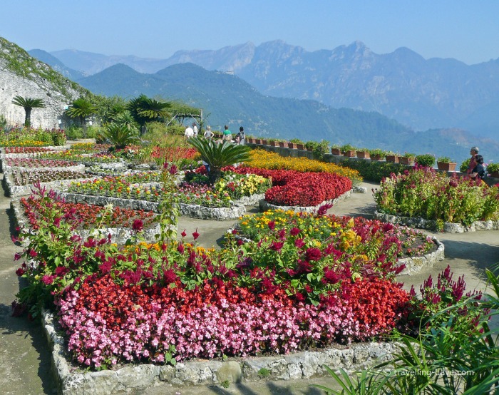 View of the gardens of Villa Rufolo